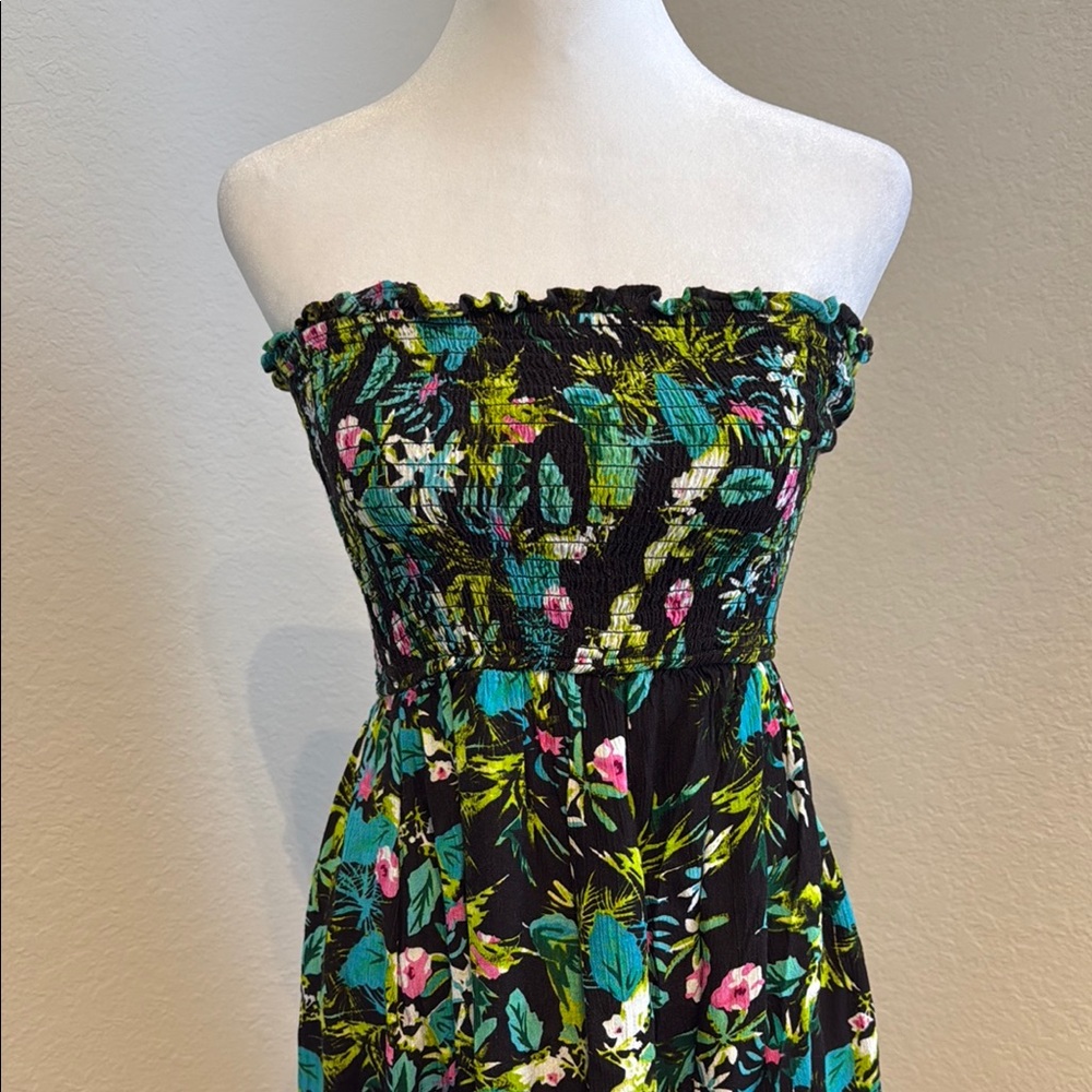 Guess Floral Strapless Dress